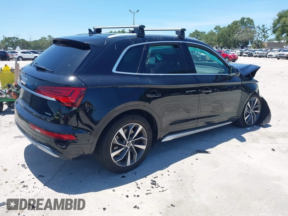2021 Audi Q5 Premium with VIN WA1AAAFY8M2102459, listed as a IAAI auction lot 42585014 with Not provided miles and . Bid and sale history available at DreamBid. Image 4.