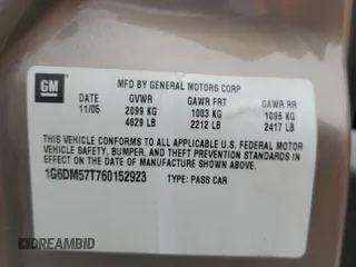 2006 Cadillac CTS with VIN 1G6DM57T760152923, listed as a Copart auction lot 48122565 with 0 mi miles and Salvage Title. Bid and sale history available at carsss.com. Image 13.