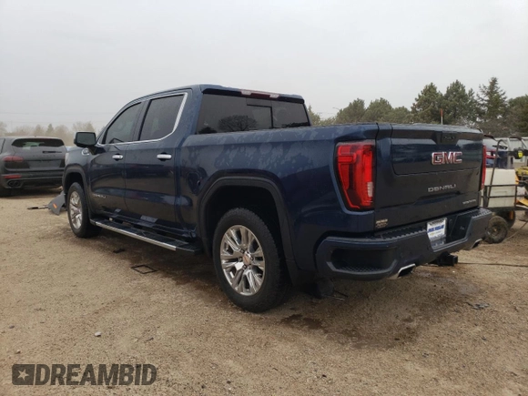 2019 GMC Sierra 1500 Denali with VIN 3GTU9FED4KG293454, listed as a Copart auction lot 53504625 with 38,862 mi miles and Salvage title. Bid and sale history available at DreamBid. Image 2.