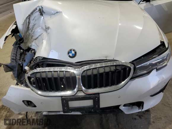 2021 BMW 3 Series 330i xDrive with VIN 3MW5R7J01M8B73697, listed as a Copart auction lot 48688115 with Not Provided miles and Salvage Title. Bid and sale history available at DreamBid. Image 11.