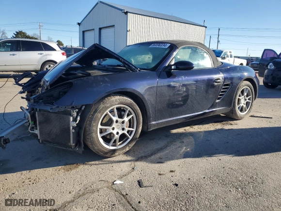 2008 Porsche Boxster with VIN WP0CA29818U711127, listed as a Copart auction lot 86896334 with 86,229 mi miles and Salvage Title. Bid and sale history available at carsss.com. Image 1.