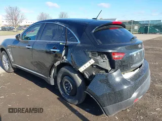 2017 Infiniti QX70 with VIN JN8CS1MW5HM414833, listed as a IAAI auction lot 41834178 with 85,289 mi miles. Bid and sale history available at carsss.com. Image 3.