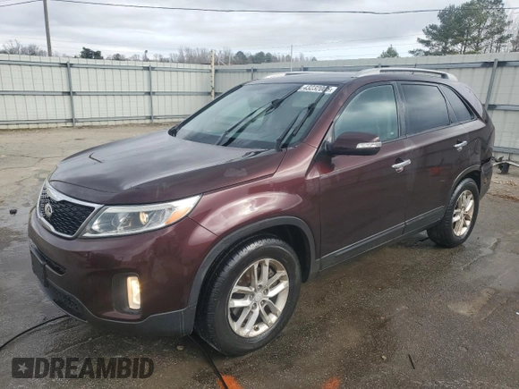 2015 Kia Sorento LX with VIN 5XYKT4A6XFG599874, listed as a Copart auction lot 43232005 with 179,995 mi miles and Salvage Title. Bid and sale history available at carsss.com. Image 1.