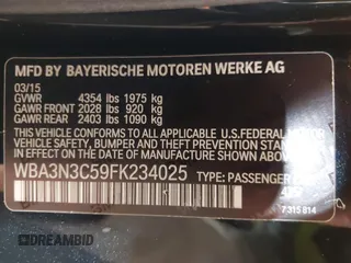 2015 BMW 4 Series 428i z VIN WBA3N3C59FK234025, wystawiony jako IAAI lot #42301785 z przebiegiem 66 729 mil mil oraz . Historia ofert i sprzedaży dostępna na DreamBid. Obrazek 9.