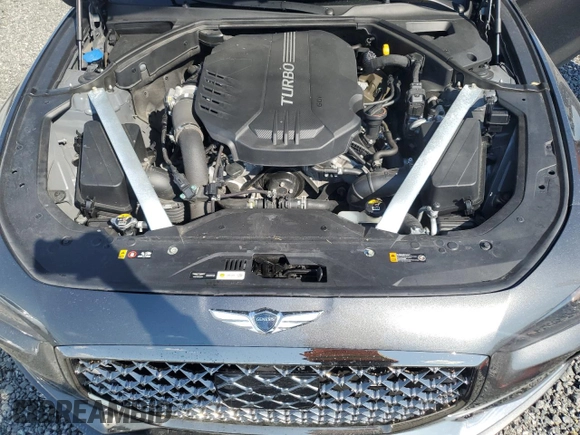 2019 Genesis G70 3.3T Advanced with VIN KMTG34LE4KU022133, listed as a Copart auction lot 76202054 with 0 mi miles and Salvage Title. Bid and sale history available at carsss.com. Image 11.