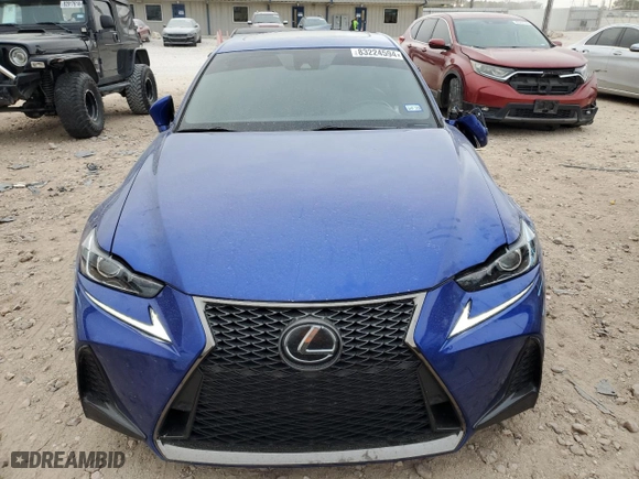 2020 Lexus IS with VIN JTHGZ1B26L5036810, listed as a Copart auction lot 83224594 with 59,752 mi miles and Salvage Title. Bid and sale history available at carsss.com. Image 5.