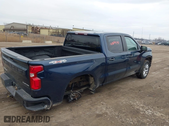 2021 Chevrolet Silverado 1500 Custom with VIN 1GCPYBEK0MZ440542, listed as a IAAI auction lot 41209792 with 40,302 mi miles and . Bid and sale history available at DreamBid. Image 4.