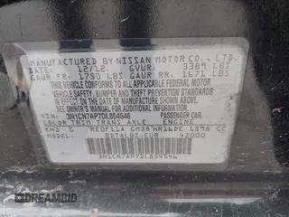 2013 Nissan Versa S with VIN 3N1CN7AP7DL854546, listed as a IAAI auction lot 42663201 with 187,308 mi miles and . Bid and sale history available at DreamBid. Image 9.