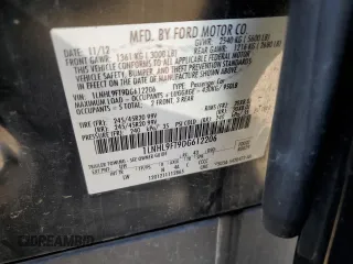 2013 Lincoln MKS EcoBoost with VIN 1LNHL9FT9DG612206, listed as a Copart auction lot 73112854 with Not Provided miles and Salvage Title. Bid and sale history available at DreamBid. Image 14.