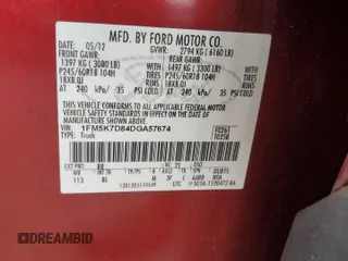 2013 Ford Explorer XLT with VIN 1FM5K7D84DGA57674, listed as a Copart auction lot 88673515 with 95,534 mi miles and Salvage Title. Bid and sale history available at carsss.com. Image 15.