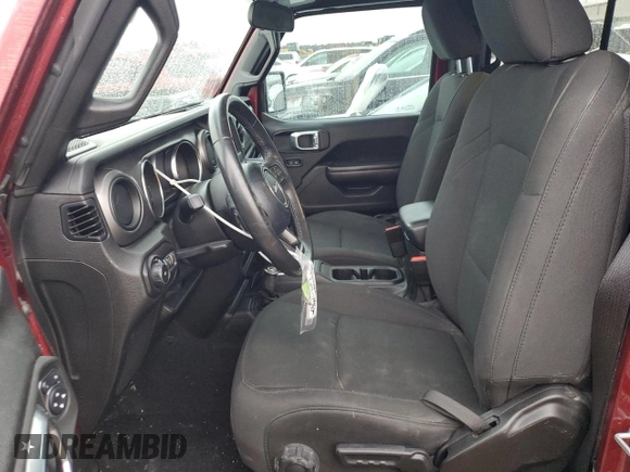 2021 Jeep Wrangler Unlimited Sport S with VIN 1C4HJXDG7MW814908, listed as a Copart auction lot 55394875 with 72,754 mi miles and Salvage title. Bid and sale history available at DreamBid. Image 7.