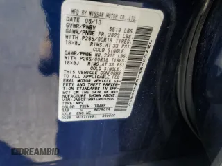2014 Infiniti QX70 with VIN JN8CS1MW1EM410600, listed as a Copart auction lot 54410295 with 116,985 mi miles and Salvage Title. Bid and sale history available at carsss.com. Image 13.