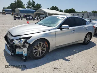 2017 Infiniti Q50 Premium with VIN JN1EV7AR6HM838716, listed as a Copart auction lot 58170975 with 74,280 mi miles and Salvage title. Bid and sale history available at DreamBid. Image 1.