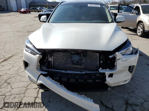 2020 Infiniti QX50 LUXE with VIN 3PCAJ5M37LF118801, listed as a Copart auction lot 43751223 with 57,967 mi miles. Bid and sale history available at carsss.com. Image 5.