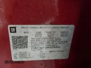 2019 Chevrolet Equinox LT with VIN 2GNAXUEV9K6136995, listed as a Copart auction lot 47191365 with 71,335 mi miles and Clean Title. Bid and sale history available at DreamBid. Image 14.