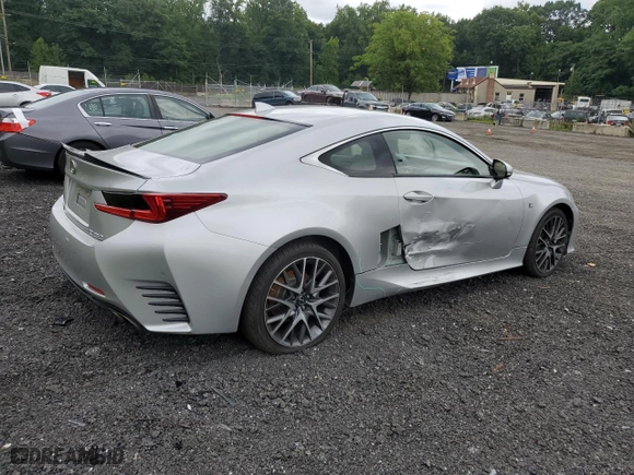2015 Lexus RC 350 with VIN JTHSE5BC3F5003029, listed as a Copart auction lot 65398434 with 91,965 mi miles and Salvage Title. Bid and sale history available at carsss.com. Image 3.
