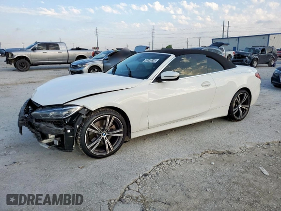 2021 BMW 4 Series 430i with VIN WBA23AT02MCG80425, listed as a Copart auction lot 59020905 with 32,198 mi miles and Salvage title. Bid and sale history available at DreamBid. Image 1.