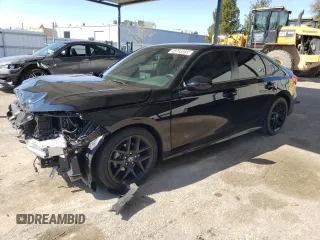 2024 Honda Civic Sedan Sport with VIN 2HGFE2F55RH553375, listed as a Copart auction lot 48743365 with 10,866 mi miles and Salvage Title. Bid and sale history available at carsss.com. Image 1.