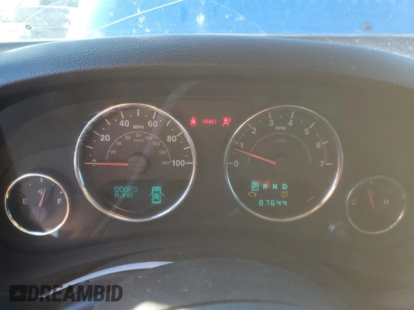 2011 Jeep Wrangler Sahara with VIN 1J4GA5D15BL632709, listed as a Copart auction lot 84118104 with 87,644 mi miles and Salvage Title. Bid and sale history available at DreamBid. Image 9.