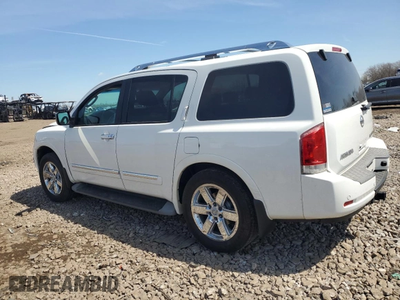 2011 Nissan Armada Platinum z VIN 5N1AA0NC7BN613402, wystawiony jako Copart lot #53395735 z przebiegiem 203 583 mil mil oraz Szkoda całkowita • Salvage title. Historia ofert i sprzedaży dostępna na DreamBid. Obrazek 2.