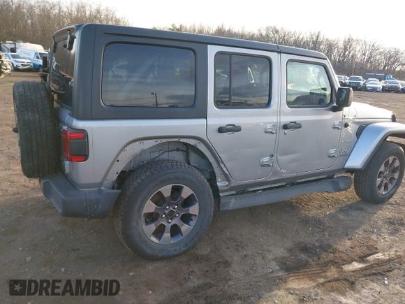 2018 Jeep Wrangler Unlimited Sahara z VIN 1C4HJXEN4JW173435, wystawiony jako IAAI lot #41453040 z przebiegiem 51 530 mil mil oraz . Historia ofert i sprzedaży dostępna na DreamBid. Obrazek 19.
