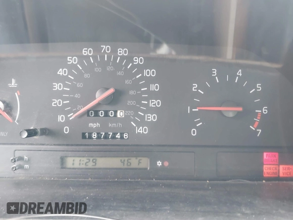 1996 Volvo S70 with VIN YV1LS5544T1300293, listed as a IAAI auction lot 41813564 with 187,746 mi miles. Bid and sale history available at carsss.com. Image 7.