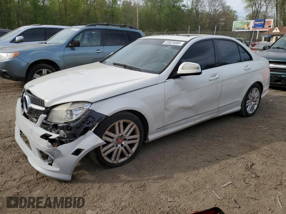 2008 Mercedes-Benz C 300 Sport with VIN WDDGF81X08F119804, listed as a Copart auction lot 53625085 with 176,017 mi miles and Salvage Title. Bid and sale history available at carsss.com. Image 1.