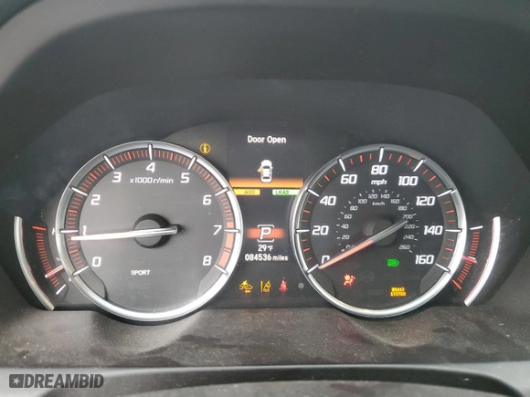 2019 Acura TLX w/A-Spec Pkg with VIN 19UUB3F62KA001402, listed as a Copart auction lot 88762055 with 84,536 mi miles and Salvage Title. Bid and sale history available at carsss.com. Image 9.