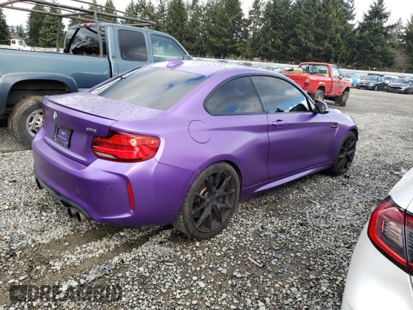 2018 BMW M2 with VIN WBS1J5C50JVD35796, listed as a Copart auction lot 45291024 with 28,956 mi miles. Bid and sale history available at carsss.com. Image 3.