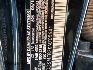 2019 Mercedes-Benz CLA 250 with VIN WDDSJ4EB7KN705641, listed as a Copart auction lot 57014723 with Not Provided miles and . Bid and sale history available at DreamBid. Image 15.