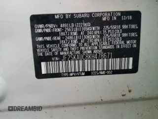 2019 Subaru Forester Limited with VIN JF2SKAUC8KH478671, listed as a Copart auction lot 60685065 with 114,476 mi miles and Salvage title. Bid and sale history available at DreamBid. Image 13.