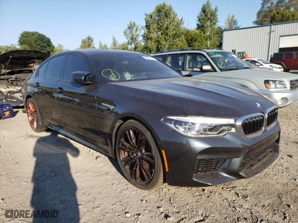2020 BMW M5 Competition with VIN WBSJF0C07LCE45560, listed as a Copart auction lot 60007782 with 22,474 mi miles and Salvage Title. Bid and sale history available at carsss.com. Image 1.