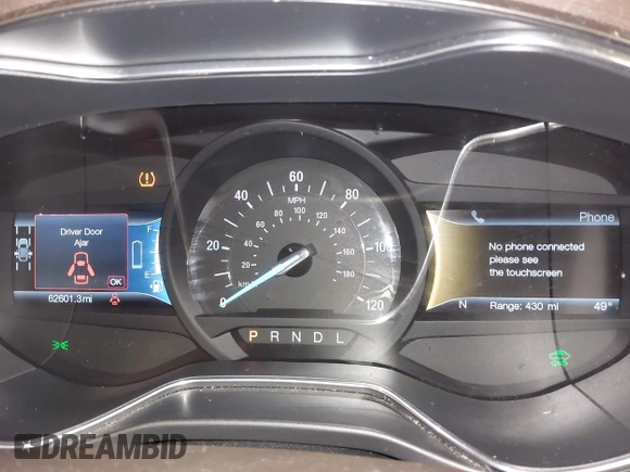 2017 Ford Fusion Titanium with VIN 3FA6P0SUXHR208653, listed as a IAAI auction lot 41312067 with 62,601 mi miles and . Bid and sale history available at DreamBid. Image 7.