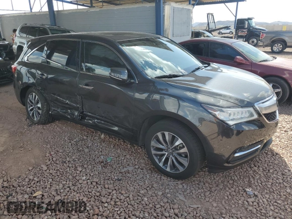 2016 Acura MDX w/Tech with VIN 5FRYD4H44GB012460, listed as a Copart auction lot 51303435 with 91,794 mi miles and Salvage Title. Bid and sale history available at carsss.com. Image 4.