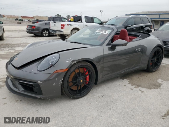 2023 Porsche 911 Carrera S with VIN WP0CB2A97PS247692, listed as a Copart auction lot 80900314 with 2,127 mi miles and Non Repairable. Bid and sale history available at carsss.com. Image 1.