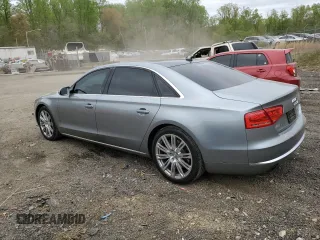 2012 Audi A8 L with VIN WAURVAFD3CN018800, listed as a Copart auction lot 53815475 with 85,417 mi miles and Salvage Title. Bid and sale history available at carsss.com. Image 2.