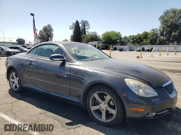 2006 Lexus SC 430 with VIN JTHFN48Y069007014, listed as a Copart auction lot 57639905 with 90,938 mi miles and Salvage title. Bid and sale history available at DreamBid. Image 4.