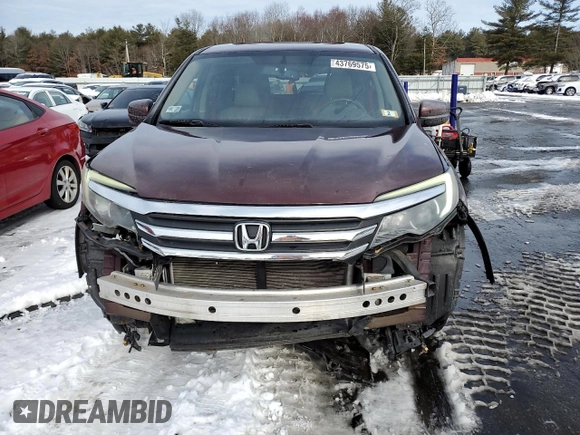 2016 Honda Pilot EX-L with VIN 5FNYF6H73GB037481, listed as a Copart auction lot 43769575 with 183,059 mi miles and Salvage Title. Bid and sale history available at carsss.com. Image 5.