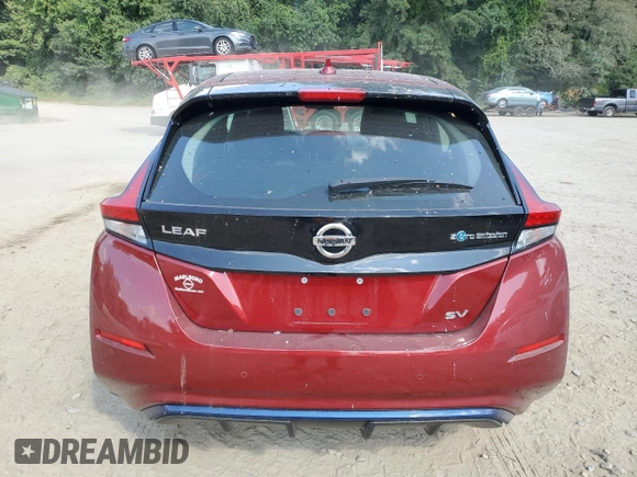 2021 Nissan LEAF SV with VIN 1N4AZ1CV8MC553173, listed as a Copart auction lot 68768674 with 18,082 mi miles and Non repairable. Bid and sale history available at DreamBid. Image 6.