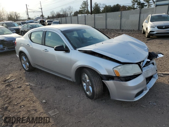 2012 Dodge Avenger SE with VIN 1C3CDZAB5CN153359, listed as a Copart auction lot 46983825 with 180,264 mi miles and Salvage Title. Bid and sale history available at DreamBid. Image 4.