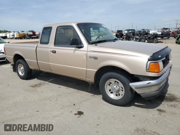 1996 Ford Ranger XL with VIN 1FTCR14A7TPB11488, listed as a Copart auction lot 56602345 with 177,214 mi miles and Salvage title. Bid and sale history available at DreamBid. Image 4.