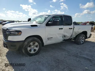 2025 Ram 1500 with VIN 1C6SRFCP4SN595149, listed as a Copart auction lot 53935225 with 9,998 mi miles and Salvage title. Bid and sale history available at DreamBid. Image 1.