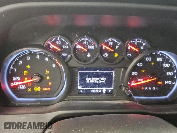 2023 Chevrolet Silverado 1500 Work Truck with VIN 3GCNAAEK8PG355099, listed as a Copart auction lot 53454815 with 174,748 mi miles and Clean Title. Bid and sale history available at carsss.com. Image 9.