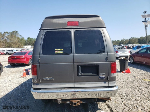 2006 Ford Econoline Cargo Van with VIN 1FDNE24L76DA96245, listed as a Copart auction lot 75077634 with 86,985 mi miles and Salvage Title. Bid and sale history available at carsss.com. Image 6.