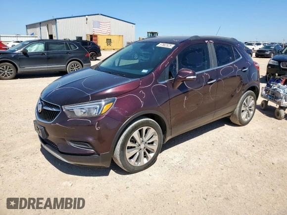 2017 Buick Encore Preferred z VIN KL4CJASB9HB189403, wystawiony jako Copart lot #57882825 z przebiegiem 93 667 mil mil oraz Szkoda całkowita • Salvage title. Historia ofert i sprzedaży dostępna na DreamBid. Obrazek 1.
