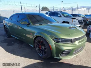 2022 Dodge Charger Scat Pack Widebody with VIN 2C3CDXGJ1NH216763, listed as a IAAI auction lot 41259159 with 32,610 mi miles. Bid and sale history available at carsss.com. Image 1.