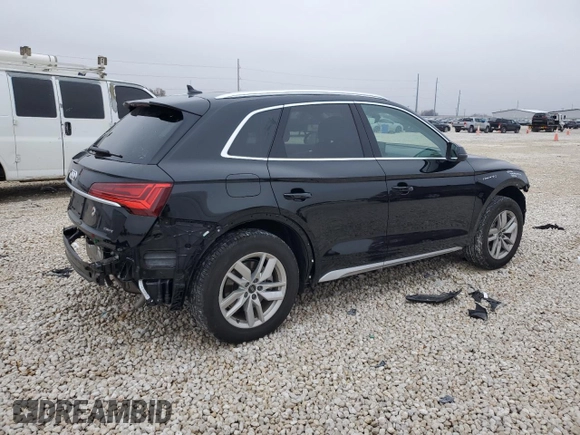 2023 Audi Q5 S line Premium with VIN WA1GAAFYXP2137230, listed as a Copart auction lot 42231835 with 12,662 mi miles and Salvage Title. Bid and sale history available at carsss.com. Image 3.