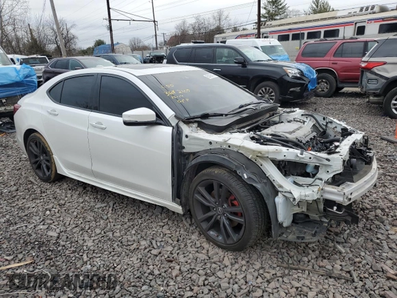 2020 Acura TLX w/A-Spec Pkg with VIN 19UUB3F63LA002849, listed as a Copart auction lot 85438114 with 0 mi miles and Salvage Title. Bid and sale history available at carsss.com. Image 4.
