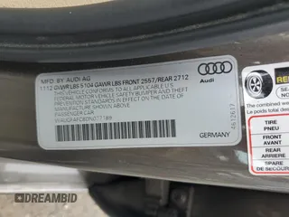 2013 Audi A6 Premium Plus with VIN WAUGFAFC8DN077189, listed as a Copart auction lot 64370265 with 123,556 mi miles and Salvage title. Bid and sale history available at DreamBid. Image 12.