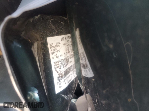 2008 Ford F-150 XL with VIN 1FTRF12288KD11377, listed as a Copart auction lot 41785315 with Not Provided miles and Salvage Title. Bid and sale history available at carsss.com. Image 13.
